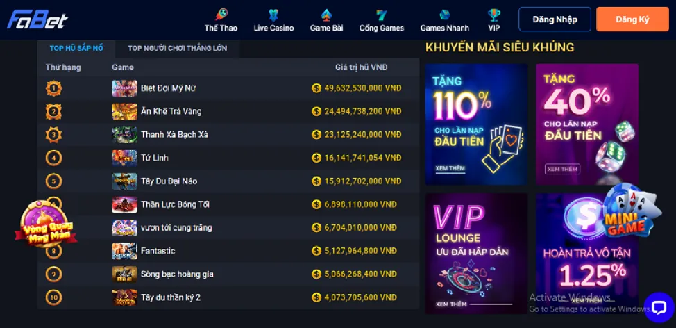 Thưởng nạp lại dg789 login